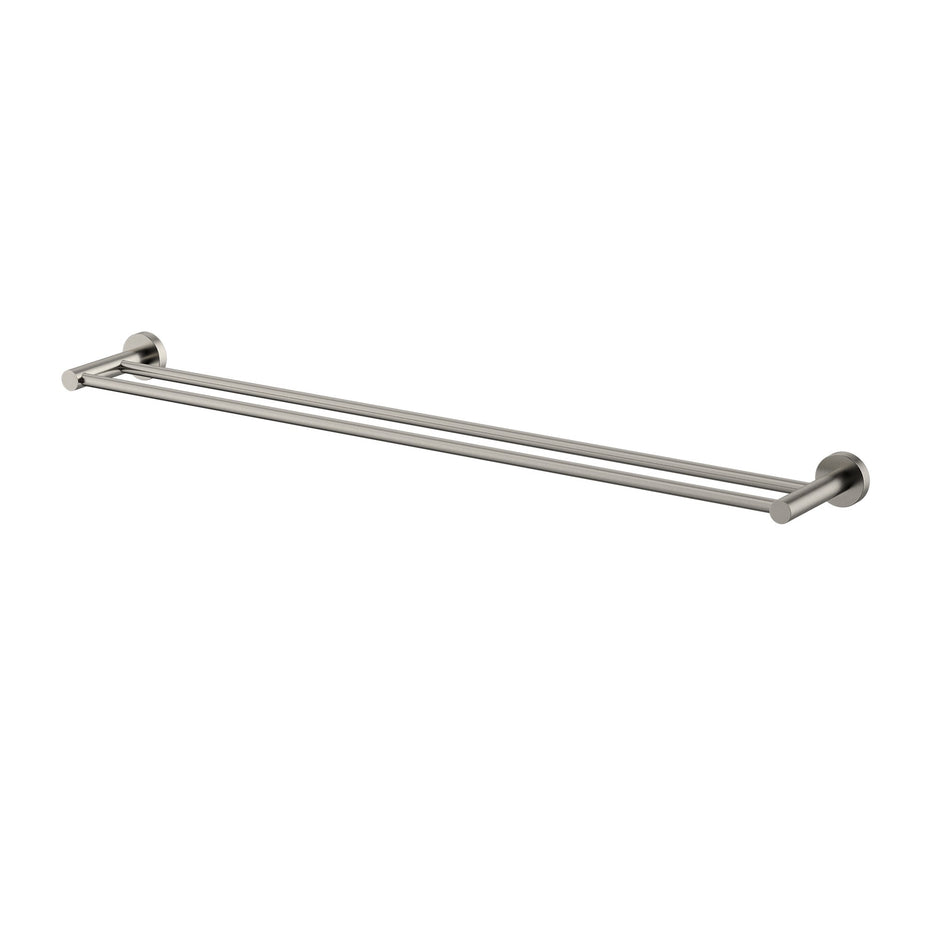 Mirage Double Towel Rail 750mm Brushed Nickel