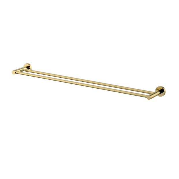 Mirage Double Towel Rail 750mm - polished-brass