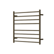 Mirage 8 Bar Wide Heated Towel Rail - antique-brass