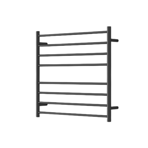 Mirage 8 Bar Wide Heated Towel Rail - matte-black