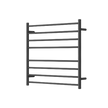 Mirage 8 Bar Wide Heated Towel Rail - matte-black
