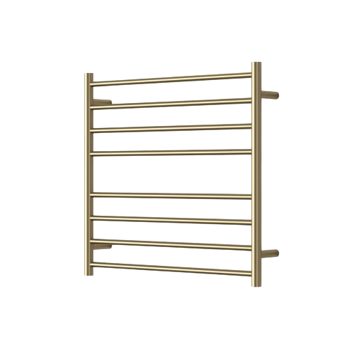 Mirage 8 Bar Wide Heated Towel Rail - brushed-bronze
