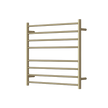 Mirage 8 Bar Wide Heated Towel Rail - brushed-bronze