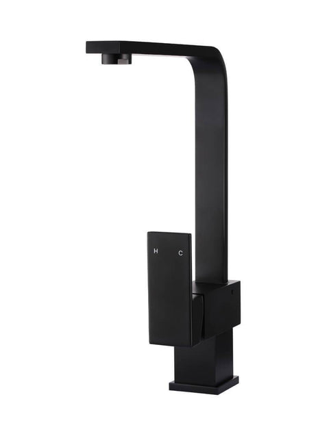 Meir Square Kitchen Mixer Tap, Matte Black