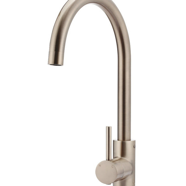 Round Gooseneck Kitchen Mixer Tap