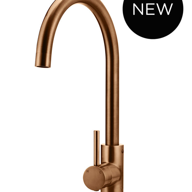 Round Gooseneck Kitchen Mixer Tap