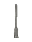 Round Gooseneck Kitchen Mixer Tap with Paddle Handle - Shadow Gunmetal