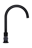 Round Gooseneck Kitchen Mixer Tap - Matte Black