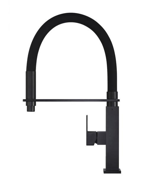 Meir Square Flexible Kitchen Mixer Tap, Matte Black