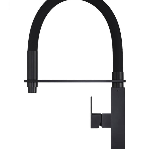 Square Flexible Kitchen Mixer Tap - Matte Black