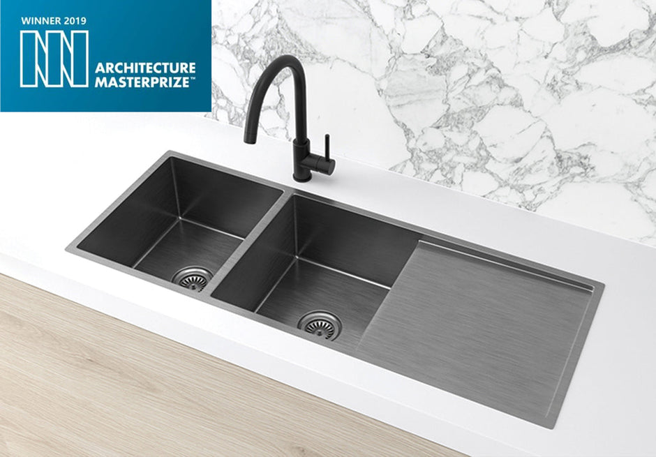 Lavello Kitchen Sink - Double Bowl & Drainboard 1160 x 440 - PVD