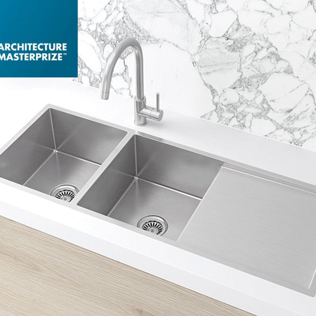 Lavello Kitchen Sink - Double Bowl & Drainboard 1160 x 440