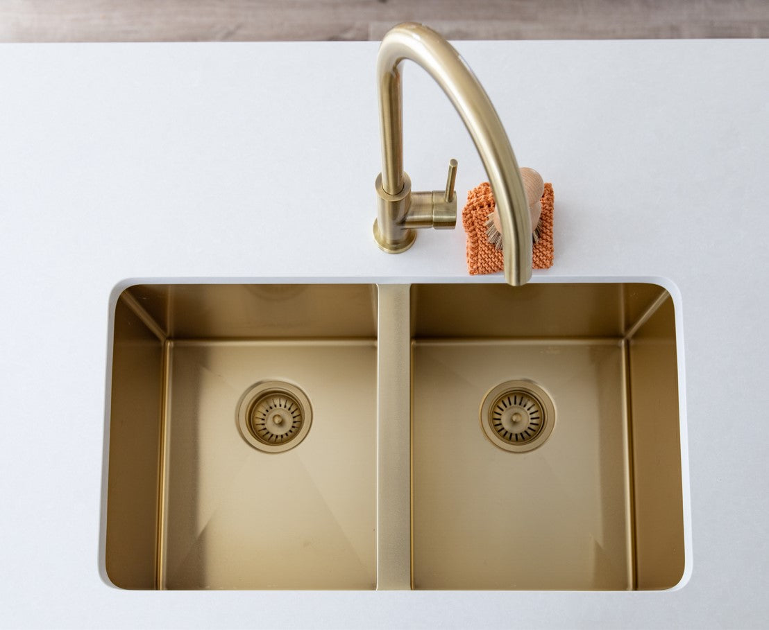 Lavello Kitchen Sink - Double Bowl 760 x 440 - Tiger Bronze