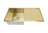 Lavello Kitchen Sink - Single Bowl & Drainboard 840 x 440 - Tiger Bronze