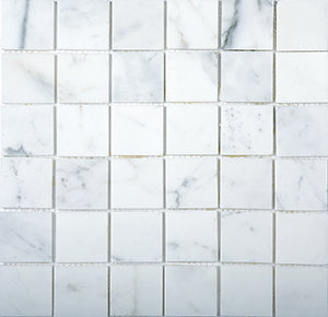 Classic Calacatta Polished Natural Stone Mosaic 300x300mm (MM-CAL-50H) tile