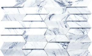 3D Relief Natural Stone Mosaic Carrara Venatino 227x353x(4-13) Solid