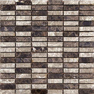 Bluetooth Emperador Dark Natural Stone Mosaic tile