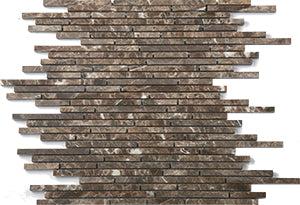 Bullets Emperador Dark Natural Stone Mosaic tile