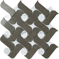 Ark Fussana + carrara Natural Stone Mosaic tile