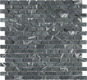 Classic Nero Marquina Tumbled Natural Stone Mosaic tile