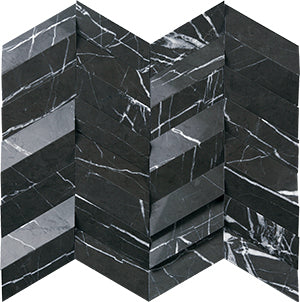 3D Relief Persian Blue Solid Natural Stone Mosaic 306x262mm tile