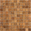 Classic Timber Brown Polished Natural Stone Mosaic 300x300mm tile