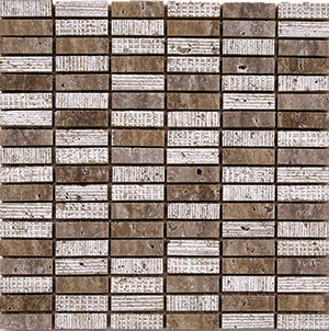 Bluetooth Travertine Noce Natural Stone Mosaic tile