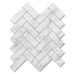 Brick Wave Bianco Carrara Natural Stone Mosaic tile