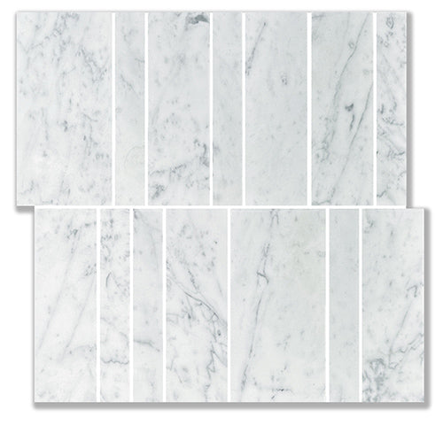 Nova Brick Bianco Carrara Natural Stone Mosaic tile