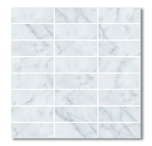 Stack Bond Bianco Carrara Natural Stone Mosaic tile