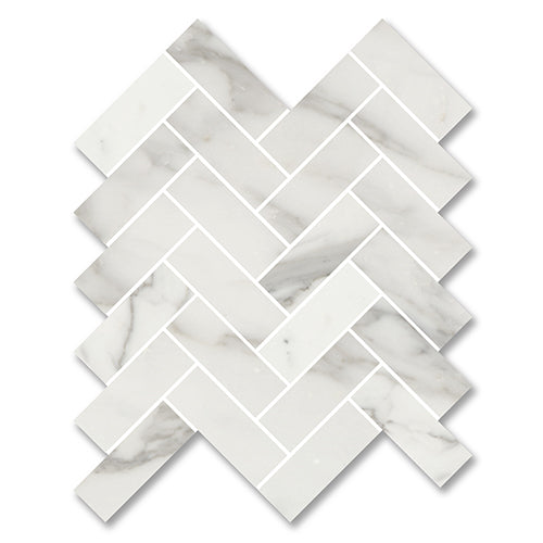 Brick Wave Calacatta Natural Stone Mosaic tile