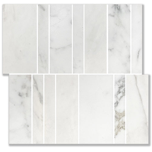 Nova Brick Calacatta Natural Stone Mosaic tile