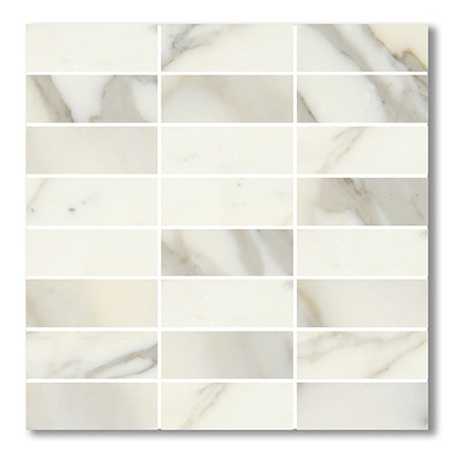 Stack Bond Calacatta Natural Stone Mosaic tile