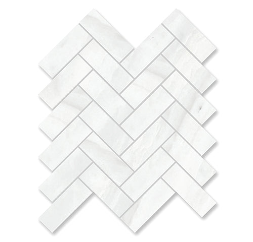 Brick Wave Pearl White Natural Stone Mosaic tile