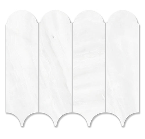 Feather Pearl White Natural Stone Mosaic tile