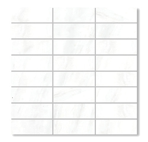 Stack Bond Pearl White Natural Stone Mosaic tile