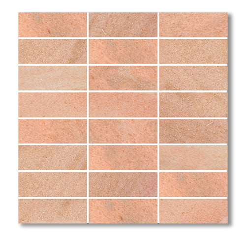 Stack Bond Rosa Natural Stone Mosaic tile