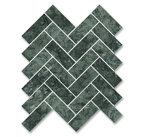 Brick Wave Verde Alpi Natural Stone Mosaic tile