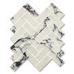 Brick Wave Viola Natural Stone Mosaic tile