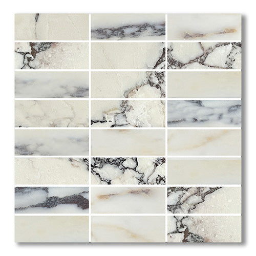Stack Bond Viola Natural Stone Mosaic tile