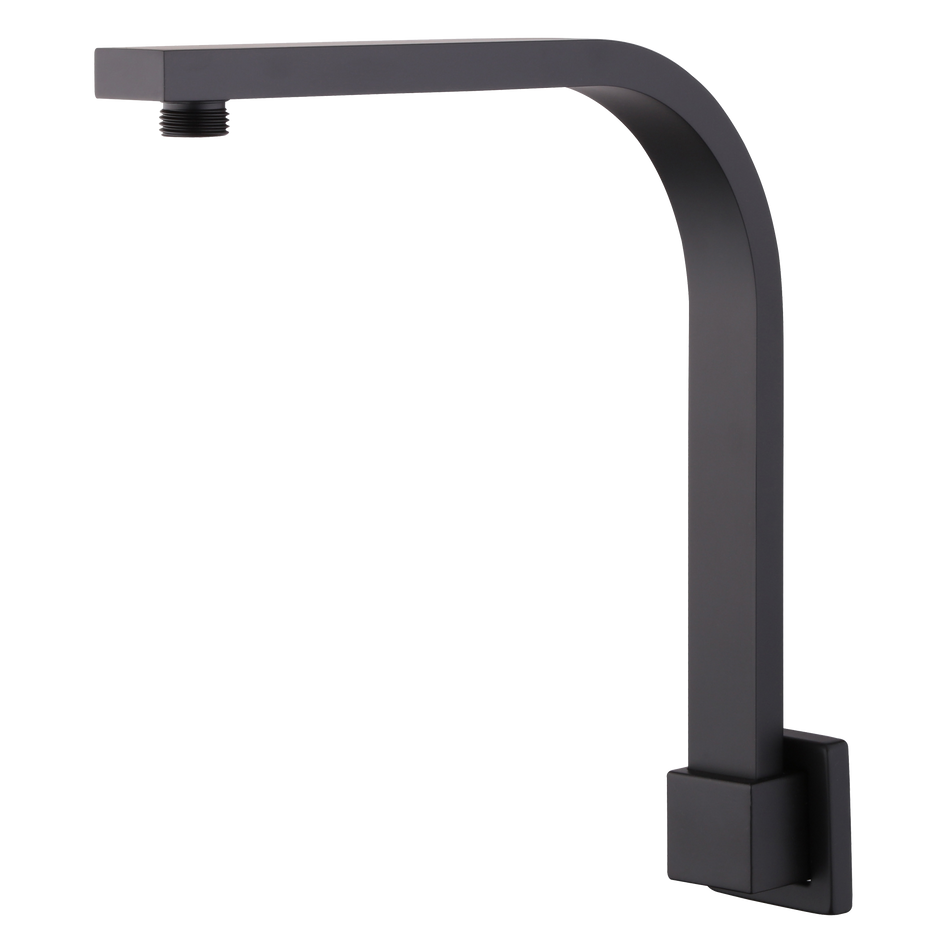 Monaco Raised Wall Mounted Shower Arm in Matte Black