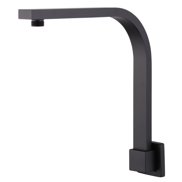 Monaco Raised Wall Mounted Shower Arm in Matte Black