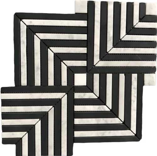 MODERN NERO + CARRARA HONED
