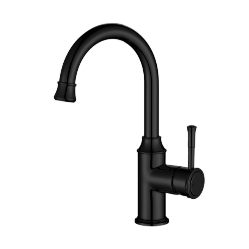 Montpellier Gooseneck High Rise Basin Mixer - matte-black