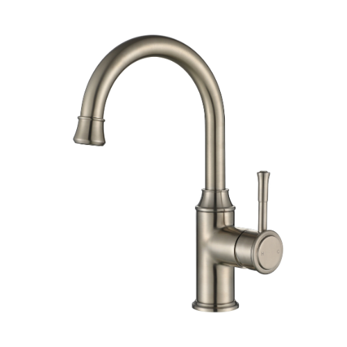 Montpellier Gooseneck High Rise Basin Mixer - brushed-nickel