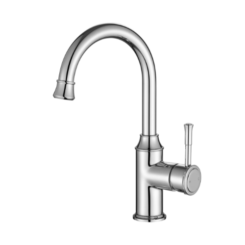 Montpellier Gooseneck High Rise Basin Mixer - chrome