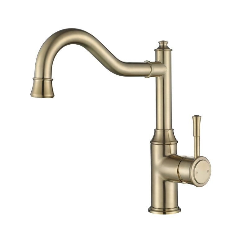 Montpellier Shepherd’s Crook Kitchen Mixer - brushed-bronze