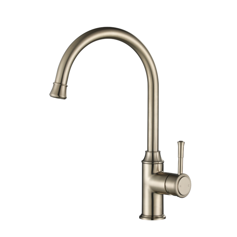 Montpellier Gooseneck Kitchen Mixer - brushed-nickel