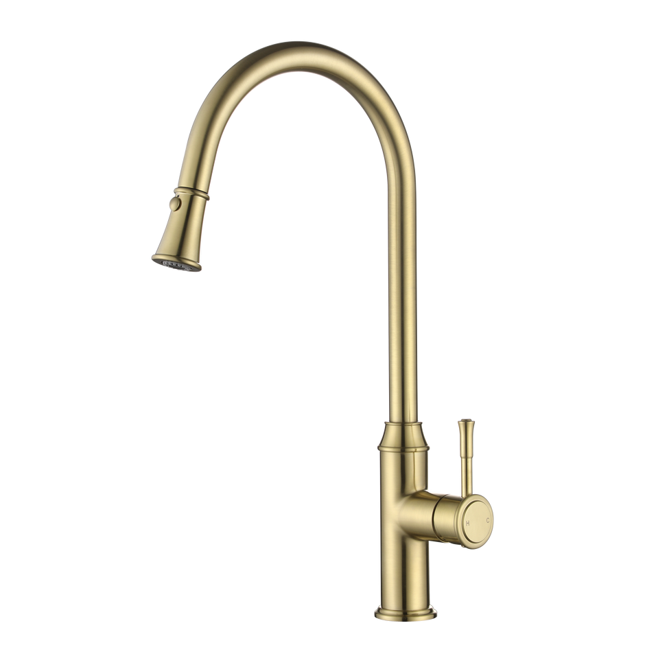Montpellier Pull-Out Kitchen Mixer Brushed Bronze