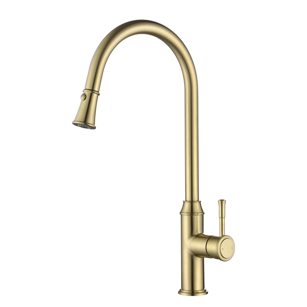 Montpellier Pull-Out Kitchen Mixer Brushed Bronze